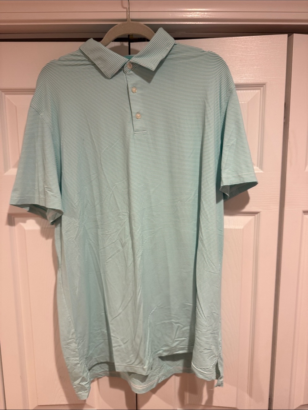 Southern Tide Men's Mint Green Micro-Stripe Polo